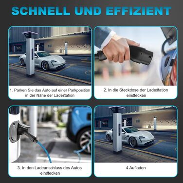 Тип 2 зарядний кабель для електромобілів 22кВт 7м з сумкою Зарядний кабель електромобіль тип 2 3-фазний для електромобіля IP55 Вод