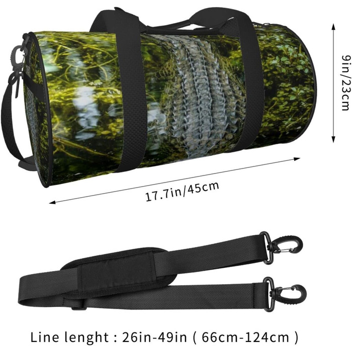 Дорожня сумка-циліндр з крокодилячим принтом, спортивна сумка для чоловіків та жінок, сумка-мішок, спортивна дорожня сумка