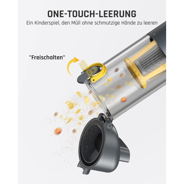 Автомобільний пилосос Fanttik Slim V9 Mix, бездротовий ручний пилосос 4-в-1, високопродуктивний ручний пилосос 12000 PA Портативни