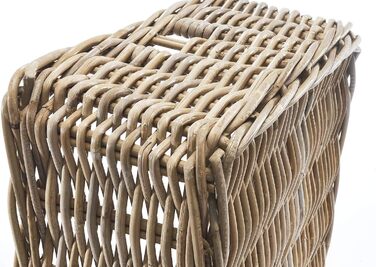 Кошик Kobolo з ротанга, полиця для зберігання - квадратний - ротанг - кубу сірий - великий - 52x40x20 см