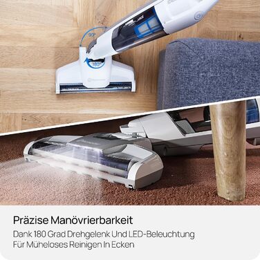 Акумуляторний пилосос 2-в-1 Vacmaster 20V, HEPA 13, 30 хв роботи, безмішковий, для твердих поверхонь, сірий