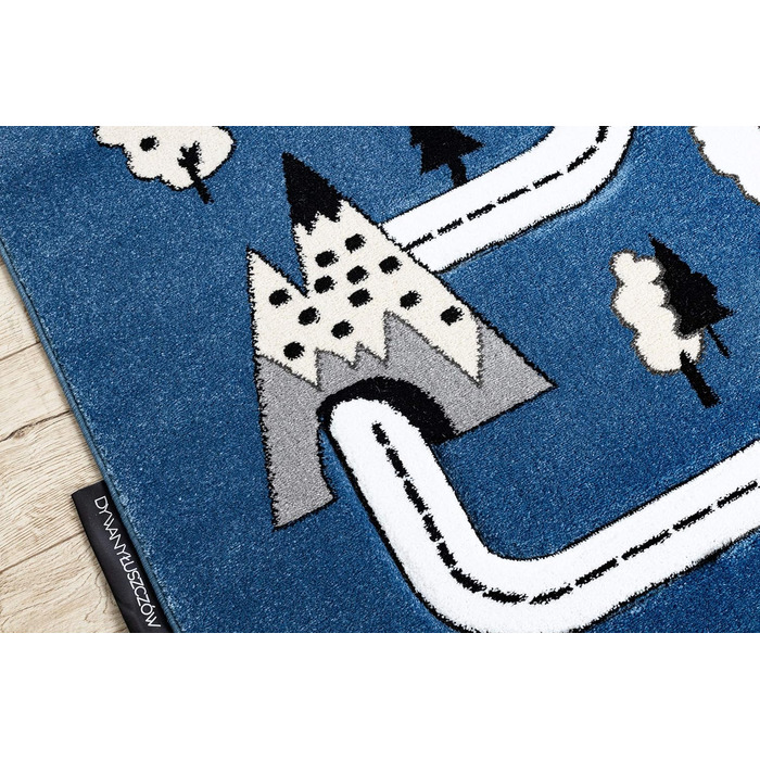 Дитячий килимок Petit для дитячої кімнати, ігрові килимки, дитяча кімната, міські вулиці синій 280x370 см