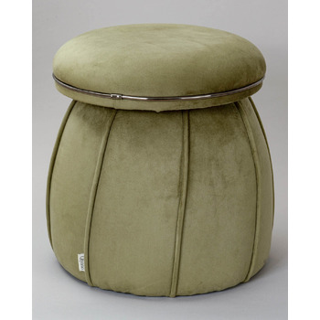 Пуф/оттоманка з м&39якого зеленого оксамиту, конусоподібної/грибоподібної форми, для вітальні, спальні, дитячої кімнати, оздоблення з графітової штучної шкіри, висота приблизно 55 см, колір зелений оксамит