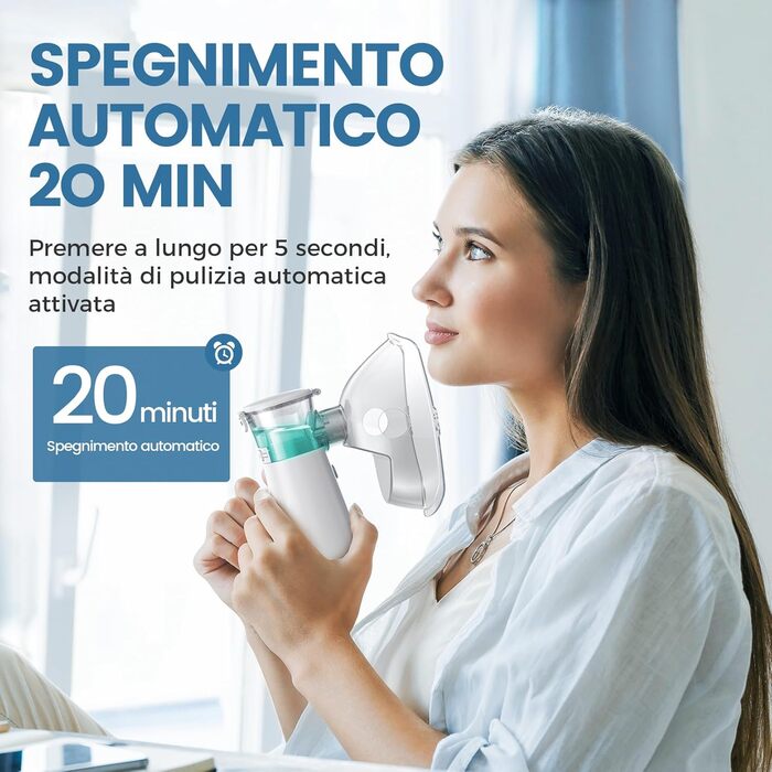 Небулайзерний інгалятор для дорослих, безшумний ультразвуковий інгалятор для дітей, комплект інгалятора з мундштуком і 2 масками, 3 швидкості, USB-C, акумулятор працює довго - зелений