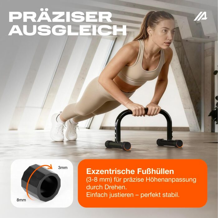 Сталеві паралети Parex, ручки для віджимань, що не ковзають та не піддаються впливу суглобів, обладнання для калістеніки для використання в приміщенні та на вулиці, турніки для віджимань, ідеально підходять для стійки на руках та віджимань, чорні, маленьк