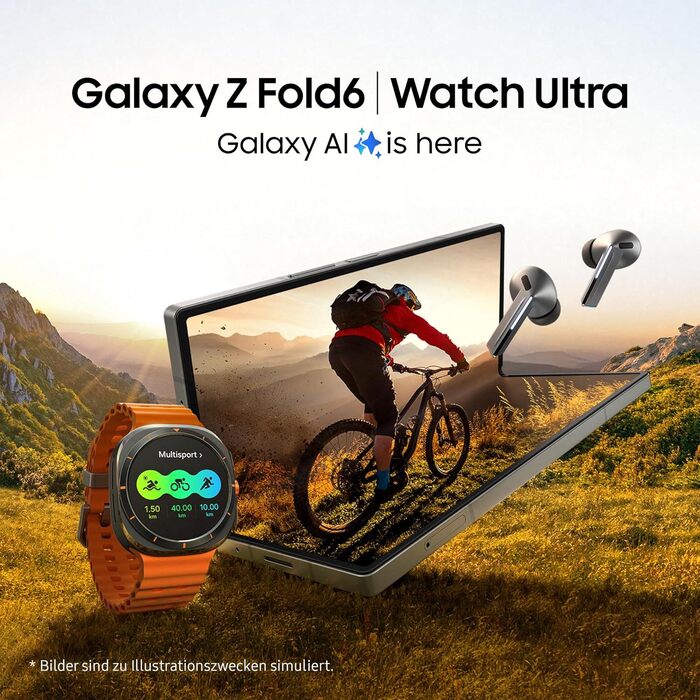 Розумний годинник Samsung Galaxy Watch Ultra, фітнес-годинник, фітнес-трекер та трекер активності, 47 мм, LTE, титаново-білий, з 36-місячною гарантією виробника S/M/L - для обхвату 130-205 мм, білий