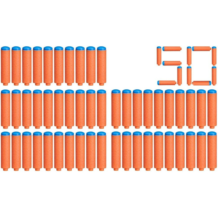 Додаткові дротики для високопродуктивних бластерів серії Nerf N з високою точністю та дальністю польоту, для хлопчиків та дівчаток, 1 Darts 50x
