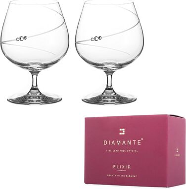 Чарки для лікеру DIAMANTE SWAROVSKI Brandy Cognac, силуетні, ручної роботи, прикрашені кристалами Swarovski