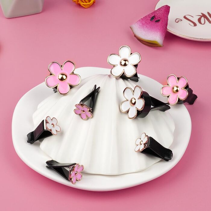 Автомобільний дифузор URAQT, 8 шт. Квітка ромашки Автомобільний освіжувач повітря Кліп Освіжувач повітря на виході Вентилятор Осві