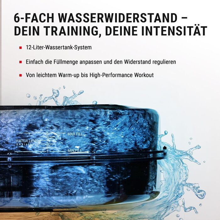 Водний гребний тренажер HAMMER AquaFold - складний гребний тренажер для домашнього використання, виготовлений з натурального дерева з колесами, гребний тренажер з Bluetooth, тренувальний комп&39ютер