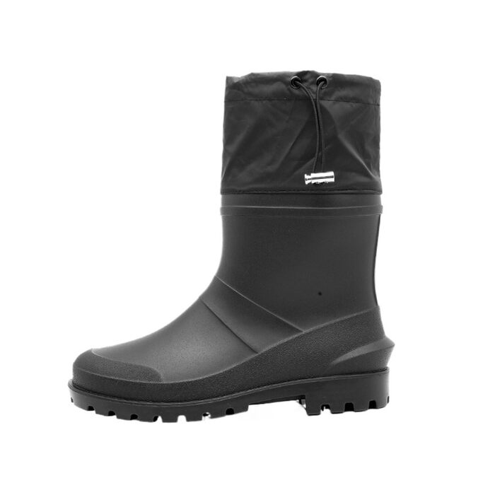 Чоловічі гумові чоботи, короткі, нековзні гумові чоботи із закритим халявою, водонепроникне садове взуття, чорні, EU 40