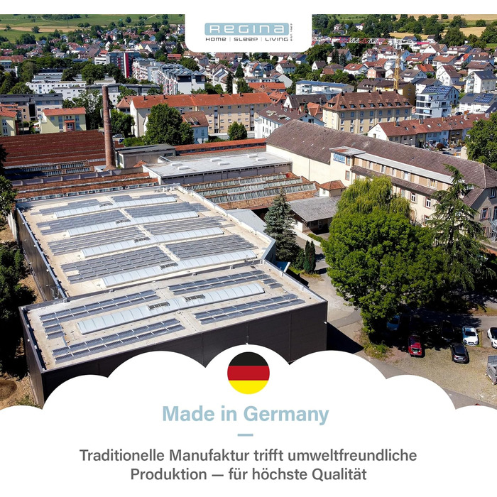 Подушка Regina Home з 3 камерами - 40x80 см - Ергономічна подушка для шиї з 10 пір&39я та 90 пуху - Можна прати та підходить для алергіків - 100 бавовна, 3 камери, 40 x 80 см