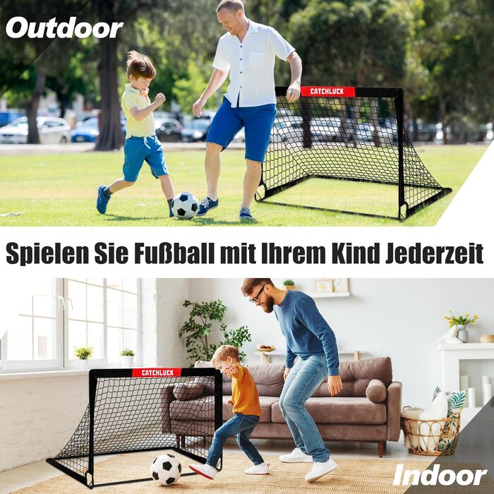 Набір дитячих футбольних воріт, 2 шт., садові футбольні ворота, вуличні футбольні ворота з сумкою для перенесення, чорні - 120x90x90