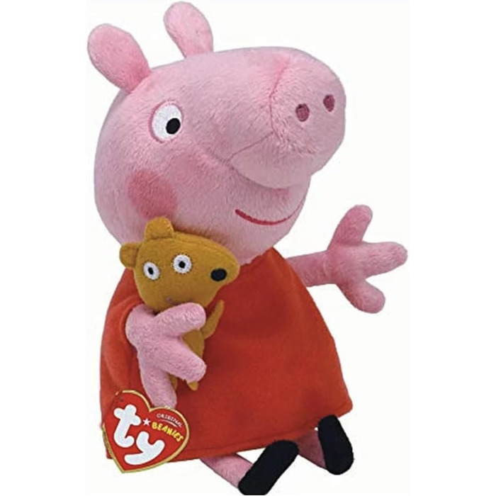 М'яка іграшка TY Beanie Babies Свинка Пеппа 15 см, плюш