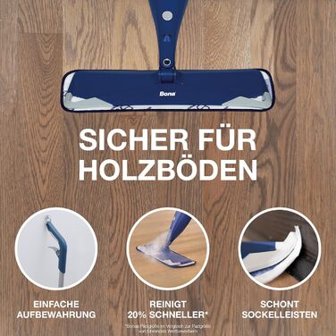 Швабра для підлоги Bona з функцією розпилення, набір швабр з розпиленням преміум-класу для дерев'яних підлог, швабра з розпиленням