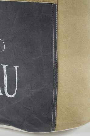 Круглий пуф/табурет Kobolo - Chateau - з полотна - з аплікаціями