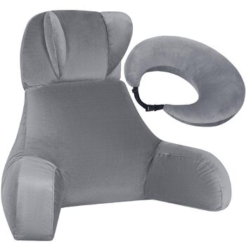 Подушка для читання та ігор AS AWESLING з підтримкою спини - подушка для шиї та попереку для ліжка, дивана, підлоги, з підставкою для ніг