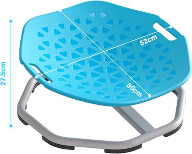 Сенсорний обертовий стілець для дітей, обертовий стілець на 360 з тренуванням рівноваги, сприяє координації та рівновазі, сенсорна іграшка для хлопчиків та дівчаток, ідеально підходить для дітей з аутизмом, синій