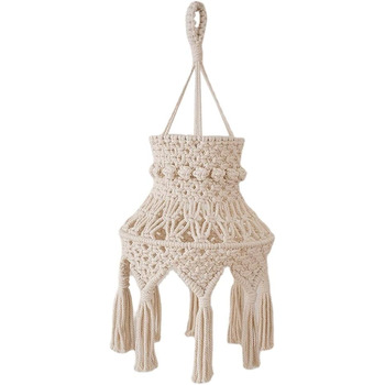 Абажур Baoblaze Boho Macrame, в'язаний вручну сучасний підвісний абажур у стилі бохо для спальні вітальні, богемний декор для дому