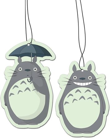 Автомобільний ароматизатор-дерево 2в1, освіжувач повітря, автоароматизатор Аніме Ghibli, Мій сусід Тоторо, Funny Funny (Black Ice)