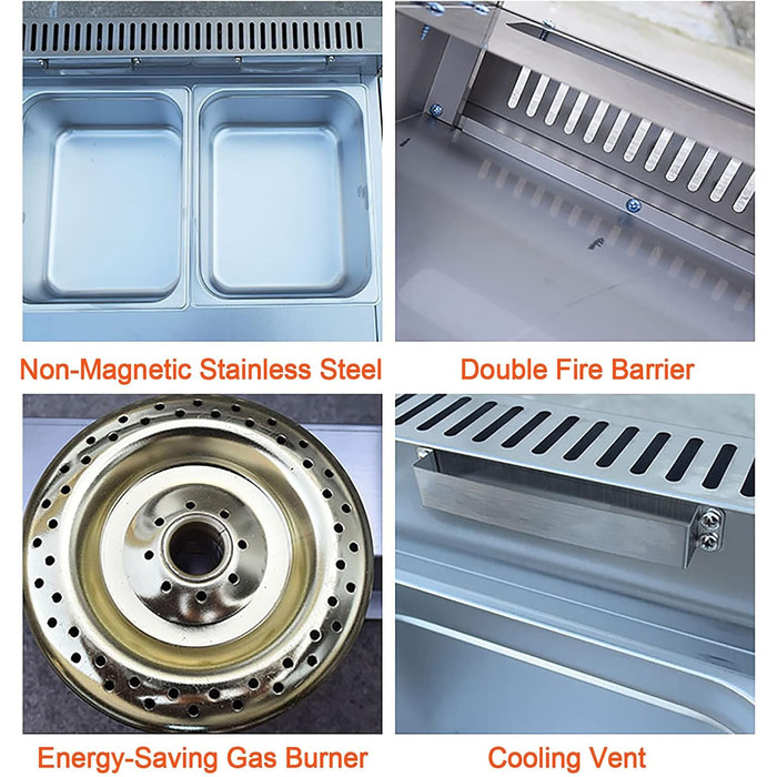 Газова фритюрниця, комерційна фритюрниця з нержавіючої сталі з високою місткістю, професійна кухонна машина для смаження на газових стільницях, подвійна фритюрниця для ресторану, домашньої кухні