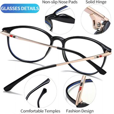 Окуляри Joopin Retro Blue Light Filter Glasses Чоловіки Окуляри Blue Light Filter Glasses Women Чоловіки без рецепта та окуляри із блакитним світлом Комп&39ютерні окуляри для захисту очей A-elegant Black