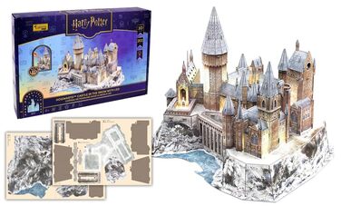 Пазл EXPLORA Сяючий замок Гоґвортс (офіційна ліцензія Harry Potter) 202 деталі, арт. 540312 конструктор для моделювання від 8 років, без клею та ножиць, 3D-