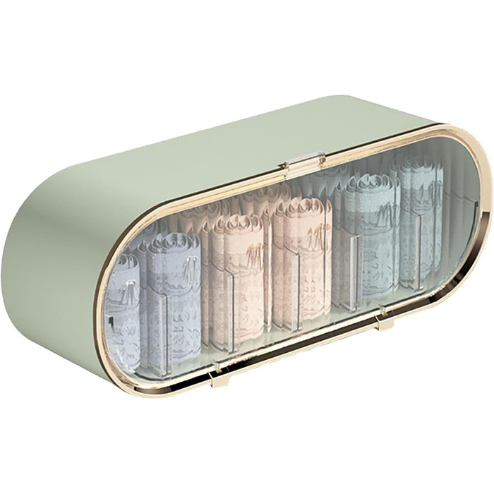 Пилонепроникний настінний органайзер для білизни, міцна пластикова коробка для зберігання білизни для спальні, дому, ванної кімнати, напівпрозорий настінний органайзер для шухляд світло-зеленого кольору