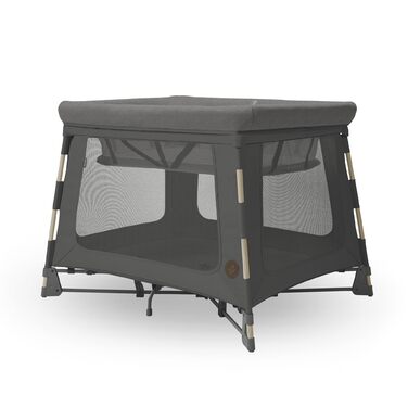 Дорожнє ліжечко Maxi-Cosi Swift 3-в-1 для немовлят, 0-3,5 років, до 15 кг, регульоване по висоті дорожнє ліжечко, матрац 2-в-1, надлегке, складається за 1 секунду, дорожня сумка, екологічний догляд, Beyond Graphite Swift Beyond Graphite Eco Care