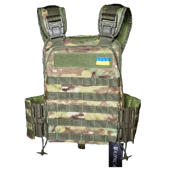 Плитоноска з швидкоскидом та кишенями кордура Kirasa мультикам (Арт.KI1050)