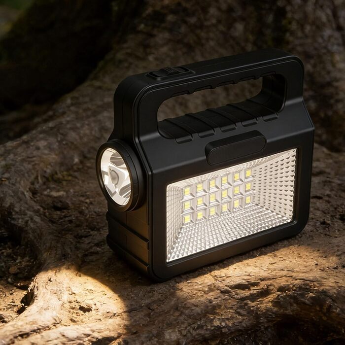 Сонячний генератор TOPINCN із сонячною панеллю та світлодіодними ліхтарями, портативна електростанція для кемпінгу, дому, аварійне джерело живлення на відкритому повітрі