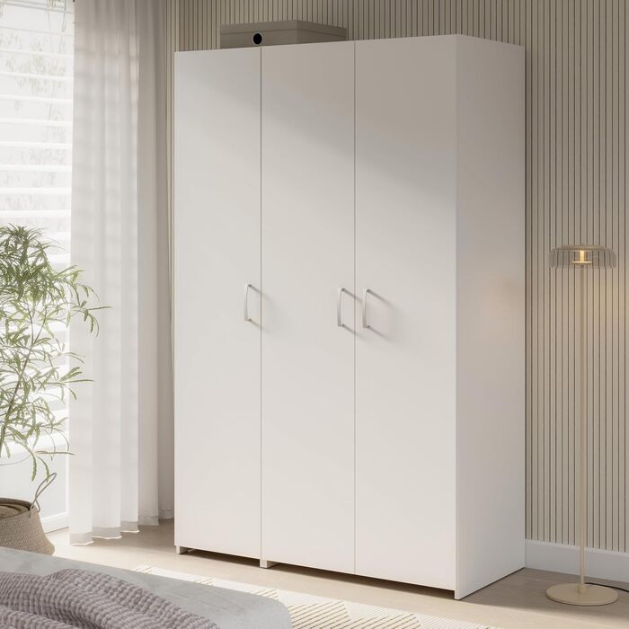 Шафа 40, вузька сучасна шафа, 1-дверна, шафа для передпокою, передпокій, дерев&39яний композит, білий, 40 см завширшки x 190,5 см заввишки x 54,4 см завглибшки