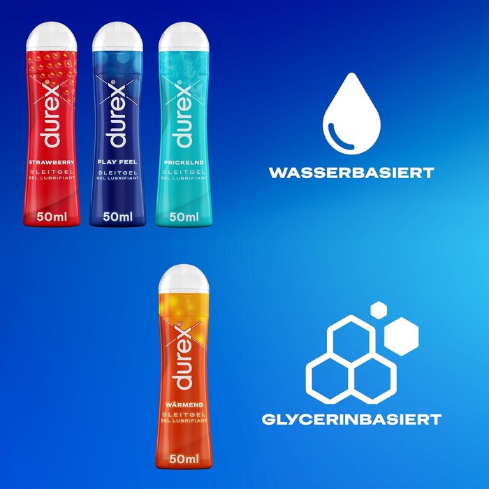 Набір гель-лубрикантів Durex Play, 4 × 50 мл, на водній основі