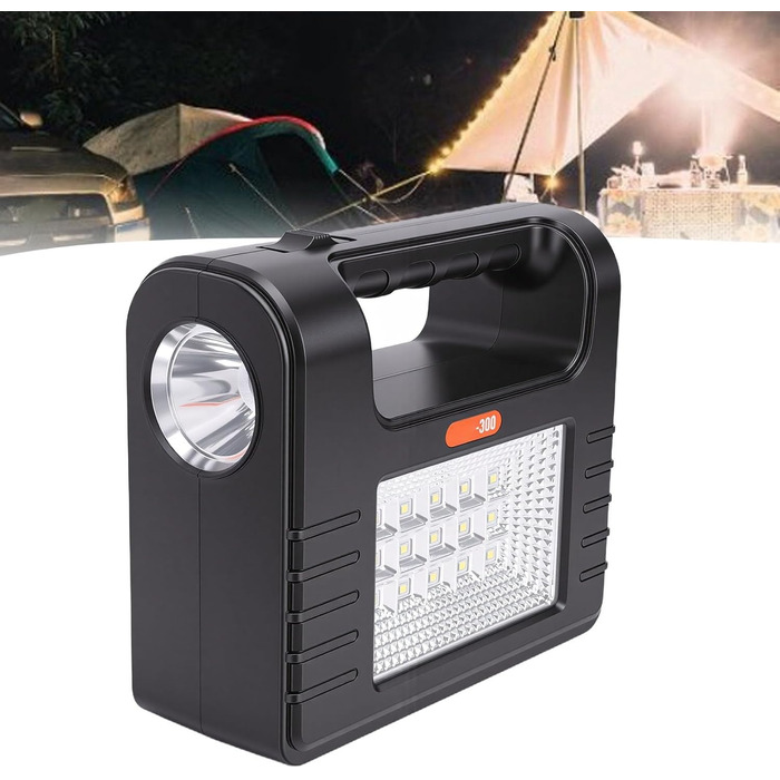 Сонячний кемпінговий ліхтар Topiky, портативний сонячний генератор зі світлом (3 лампочки), багатофункціональний аварійний ліхтар для випадків відключення електроенергії, кемпінгу на свіжому повітрі, дому, надзвичайних ситуацій