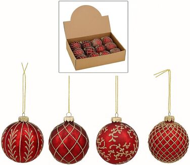 Елегантних скляних різдвяних кульок 12 шт MC-Trend