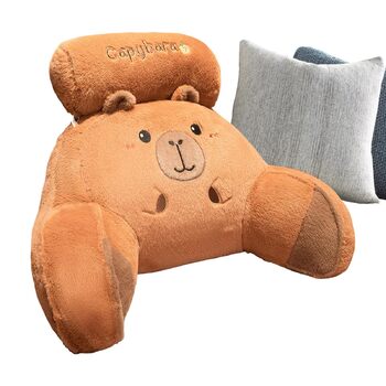 Універсальна подушка для читання для ліжка Ергономічна подушка для спини Capybara Design - з підлокітниками та подушкою для спини для ліжка - для дорослих, дітей, дивана, сну, сидіння, перегляду телевізора, відпочинку, 70*50 см