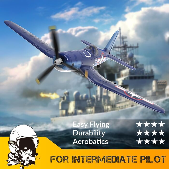 Літак на дистанційному керуванні VOLANTEXRC 4CH 2,4 ГГц Літак на дистанційному керування RTF для початківців, дітей і дорослих, 4-