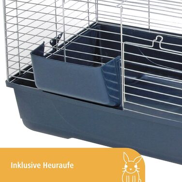 Клітка для гризунів Gabbia Baldo Rabbit, Легке складання Безпечна, 100 x 53 x 46 см, темно-синя