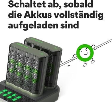 Док-станція GP ReCyko USB з 2 USB-зарядними пристроями GP M452, включаючи 8 батарей ReCyko AA 2600mAh, зарядний пристрій для батарей AA AAA зі світлодіодними індикаторами та док-станцію