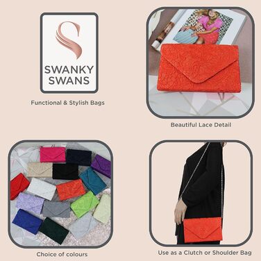 Розкішна сумочка-клатч Rachel від SwankySwans, колір кораловий