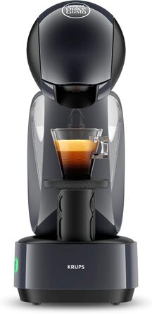 Кавова капсульна машина Krups KP173B Nescaf Dolce Gusto InfinissimaГарячі та холодні напоїТиск насоса 15 барРучне дозування водиРезервуар для води 1,2 лАвтоматичне вимкнення1500 Вт 30,5x18x40 см, космічний сірий космічний сингл