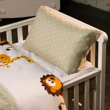 Комплект дитячої постільної білизни з анімалістичним мотивом та інтегрованою блискавкою - з 100 бавовни (якість Renforce) - підков