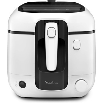 Фритюрниця Moulinex Super Uno, 2,2 л, ємність 1,5 кг, картопля фрі 1800 Вт, термостат регульований, автоматичне очищення, знімний контейнер з антипригарним покриттям, фільтр запаху, захист від бризок, білий AM312010 Ємність 2 л