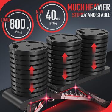 Регульована силова лава JOROTO MD60, складна тренувальна лава, похила лава з потовщеної сталі 1,5 мм для домашнього використання