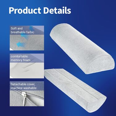 Подушка SOONHUA з піни з пам&39яттю форми, підставка для ніг, опора для ніг, поперекова подушка, валик для шиї для полегшення болю в спині для тих, хто спить на спині та на боці