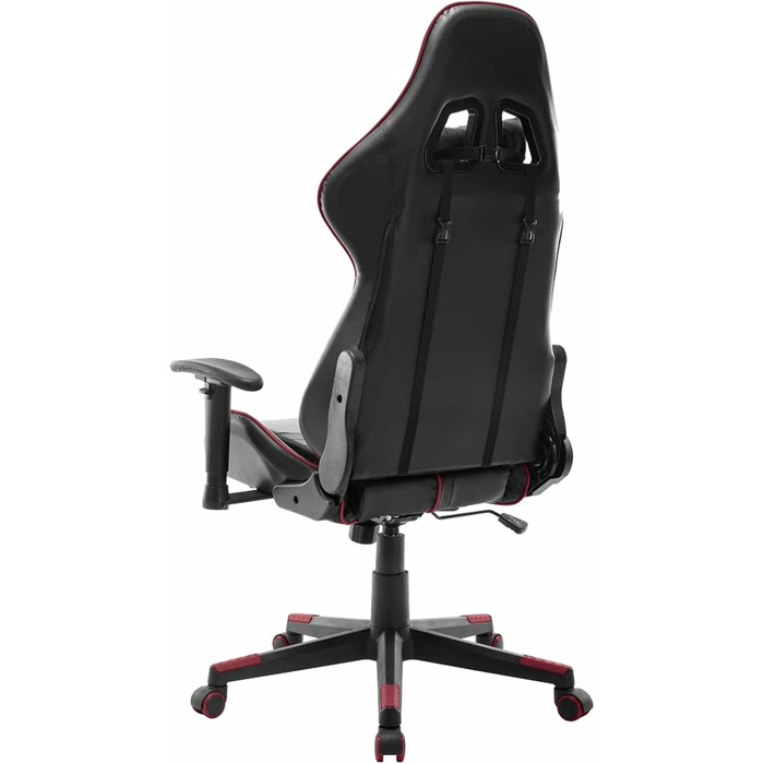 Ігрове крісло, офісне крісло, ігрове крісло, обертове крісло, письмове крісло, чорна та бордова штучна шкіра