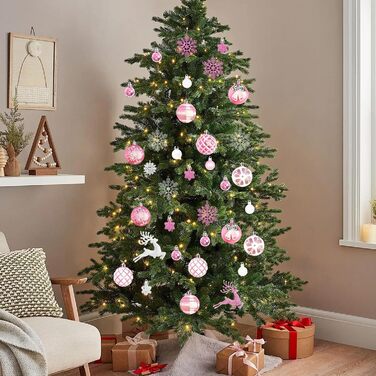 Різдвяні прикраси 45 шт рожеві Generisch