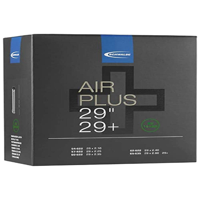 Камера Schwalbe AV 19AP Air Plus 29/29 54/65-622 IB AGV 40мм, Чорна, Універсальний розмір