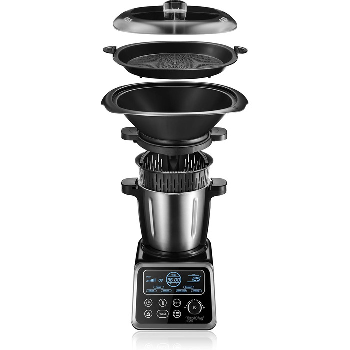 Кухонний комбайн Ufesa Totalchef RK5 з функцією приготування їжі, 1700 Вт, LCD-дисплей, чаша 3,5 л, книга рецептів PDF, BPA-free
