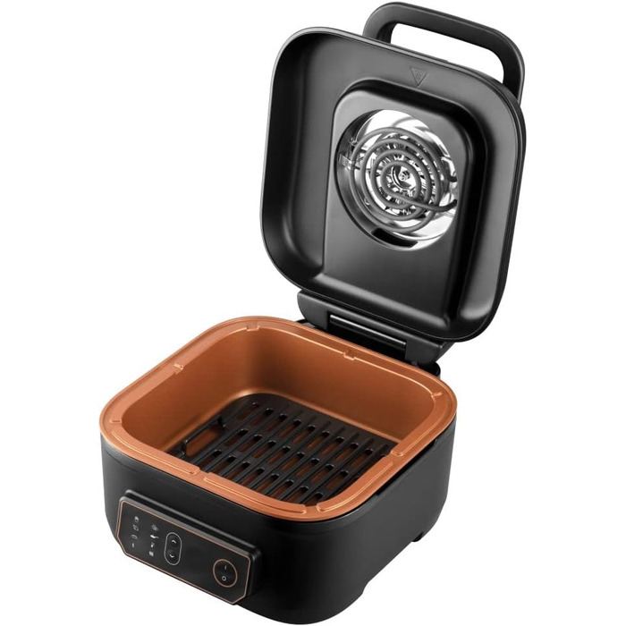 Аерофритюрниця Russell Hobbs XL 5.5 л Multi Аерофритюрниця, гриль та мультиварка SatisFry (можна мити в посудомийній машині, верхній і нижній нагрів, без струшування, повільна плита, випічка тощо, включаючи пластину для гриля) 26520-56